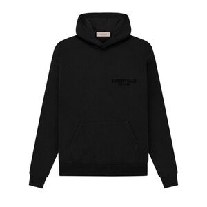 Essentials Jet Black Hoodie